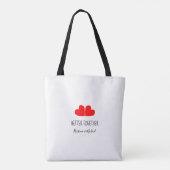 Betere rode harten bij je naam tote bag (Achterkant)