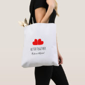 Betere rode harten bij je naam tote bag (Dichtbij)