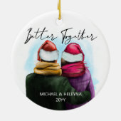 Betere samen de Waterverf van het Manuscript paar  Keramisch Ornament (Achterkant)