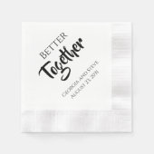 Betere samenwerking Aangepaste bruiloft Napkins Servet (Voorkant)