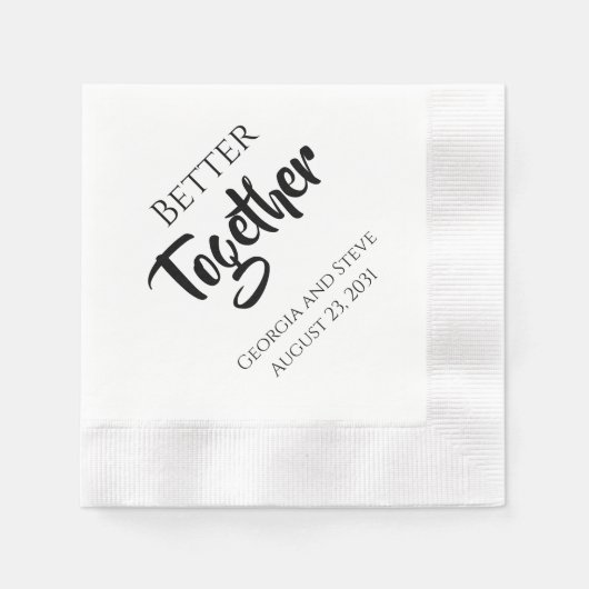 Betere samenwerking Aangepaste bruiloft Napkins Servet (Voorkant)