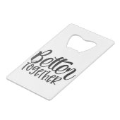 Betere samenwerking creditkaart flessenopener (Achterkant Gekanteld)