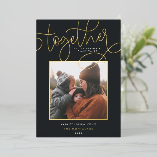 Betere samenwerking | folie feestdagenkaart (Staand Voorkant)