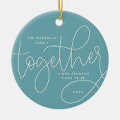 Betere samenwerking | Holiday-foto Keramisch Ornament (Voorkant)