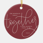 Betere samenwerking | Holiday-foto Keramisch Ornament (Voorkant)