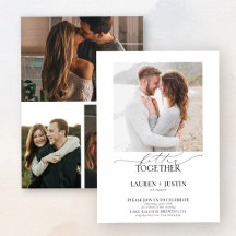 Betere samenwerking Modern 4 Foto Engagement Party