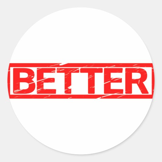 Betere stempel ronde sticker (Voorkant)