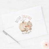 Betere Thanksgiving van de pompoen Ronde Sticker (Envelop)