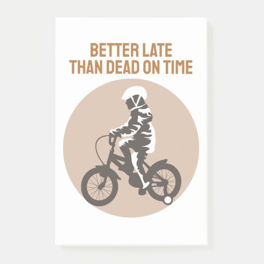 Betere tijd dan dood op tijd - slanker ontwerp post-it® notes (Voorkant)