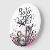 Betere tijd dan lelijke ironische make-up grote klok (Hoek)