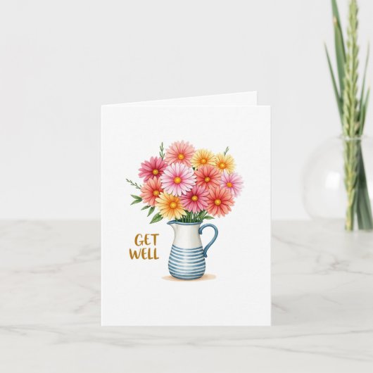 Beterschap Bloemen Wenskaart Kaart (Voorkant)