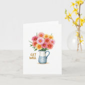 Beterschap Bloemen Wenskaart Kaart (Gele Bloem)