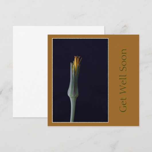 Beterschap Bloemige Goudbruine Tinten Kaart (Voorkant / Achterkant)