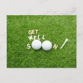 Beterschap Golfer met twee golfballen en tee Briefkaart