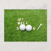 Beterschap Golfer met twee golfballen en tee Briefkaart (Voorkant)