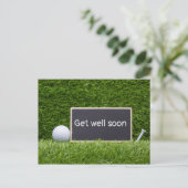 Beterschap Golfer met twee golfballen en tee Briefkaart (Staand voorkant)