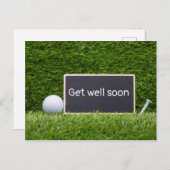 Beterschap Golfer met twee golfballen en tee Briefkaart (Voorkant / Achterkant)