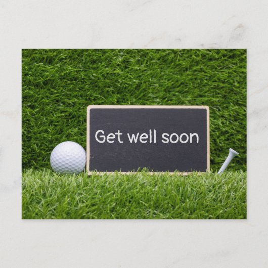 Beterschap Golfer met twee golfballen en tee Briefkaart (Voorkant)