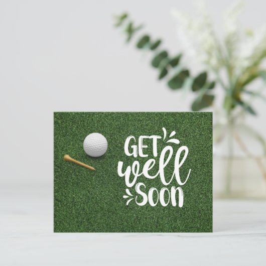 Beterschap Golfer met twee golfballen en tee P Briefkaart (Staand voorkant)