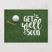 Beterschap Golfer met twee golfballen en tee P Briefkaart (Voorkant)