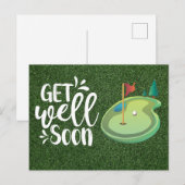 Beterschap golfer met twee golfbanen  briefkaart (Voorkant / Achterkant)