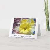 Beterschap! Kaarten Felgele Narcis Bloem (Achterkant)