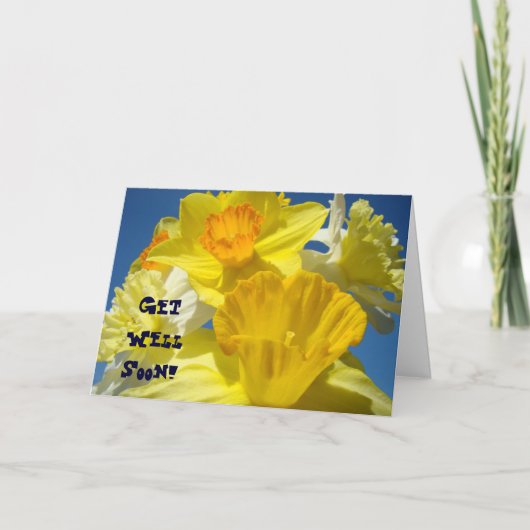 Beterschap! Kaarten Felgele Narcis Bloem (Voorkant)