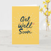 Beterschap Moderne Zwarte en Gele Typografie Kaart (Gele Bloem)