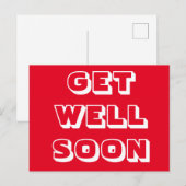 Beterschap, Rood wit modern vet Briefkaart (Voorkant / Achterkant)