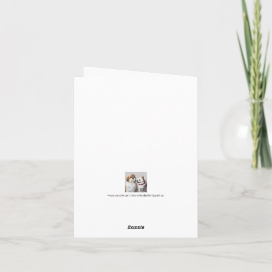 Beterschap schattige puppy hond shihtzu slapende h kaart (Achterkant)