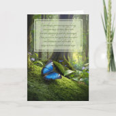Beterschap Sentimentele Blauwe Vlinder in het Bos Kaart (Voorkant)