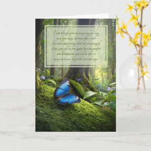 Beterschap Sentimentele Blauwe Vlinder in het Bos Kaart