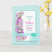 Beterschap, Tuinbloemen op Gingham Kaart (Gele Bloem)