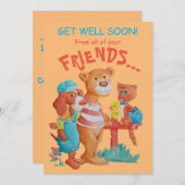 Beterschap Wenskaart.  Bedankkaart (Voorkant / Achterkant)