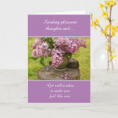 Beterwens Vouwde Wenskaart Kaart (Gele Bloem)