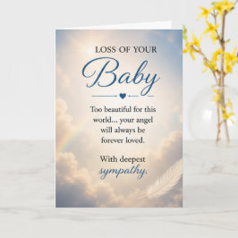 Beteugeling voor het verlies van een baby kaart