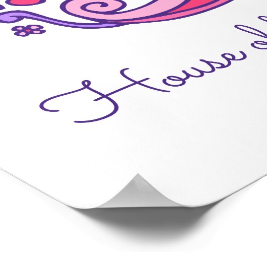 Beth B initiële krabbelkunst naam betekenis Poster (Hoek)