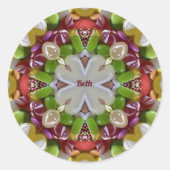 BETH ~ EASTER SNOEP ~ ~ RONDE STICKER (Voorkant)