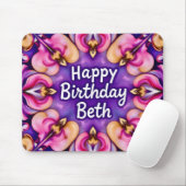 BETH ~ Floral Birthday Greeting ~ Muismat (Met muis)
