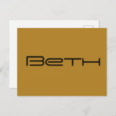 Beth, naam van Orphan Black karakter, geometrische Briefkaart (Voorkant / Achterkant)