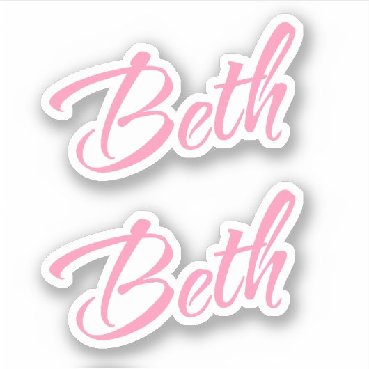 Beth naam x2 sticker (Voorkant)