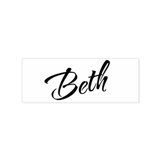 Beth name cursief scriptlettertype rubberstempel (Afrduk)