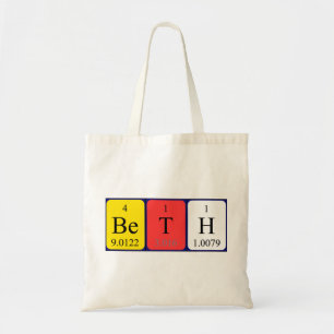 Beth periodieke table name canvas tas