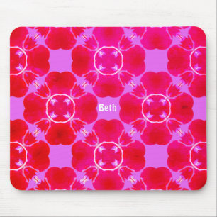 BETH ~ Retro Fractal Pattern ~ Persoonlijk ~ Muismat