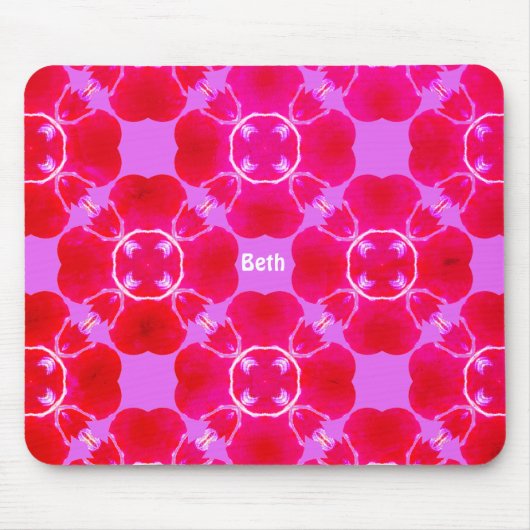 BETH ~ Retro Fractal Pattern ~ Persoonlijk ~ Muismat (Voorkant)