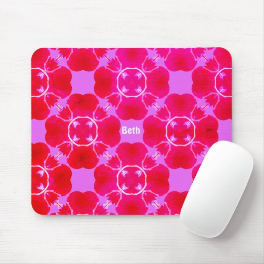 BETH ~ Retro Fractal Pattern ~ Persoonlijk ~ Muismat (Met muis)