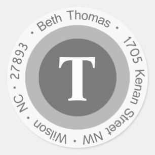 Beth Thomas Round Adresetiketten Ronde Sticker