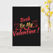 Beth, wees mijn Valentijn Kaart (Gele Bloem)