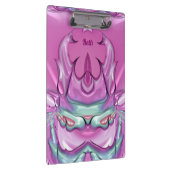 BETH ~WOW! VREEMD! Roze Grijs Wit en Cerise Klembord (Rechts)