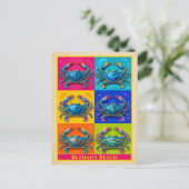 Bethany Beach Ansichtkaart Delaware Peach Vintage Briefkaart (Staand voorkant)